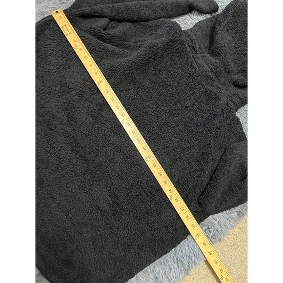 Victoria’s Secret PINK Women’s Large Black Sherpa Pullover Sweater - Picture 6 of 7